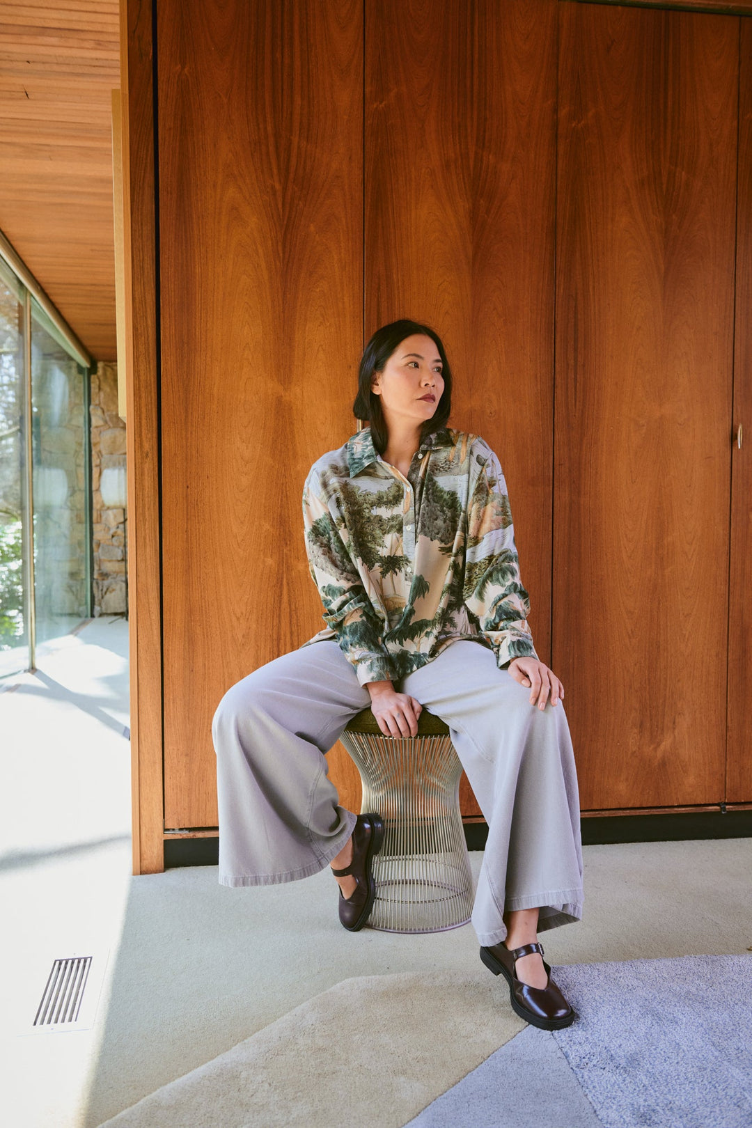 Rivers and Trees Natural Oversized Shirt
