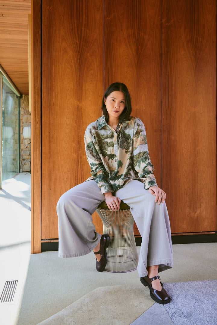 Rivers and Trees Natural Oversized Shirt
