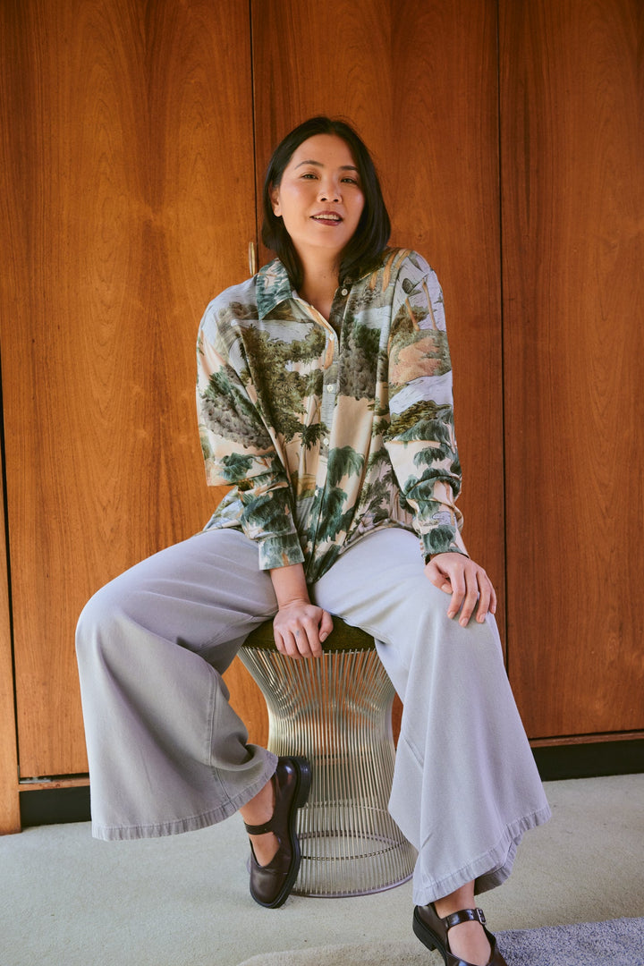 Rivers and Trees Natural Oversized Shirt