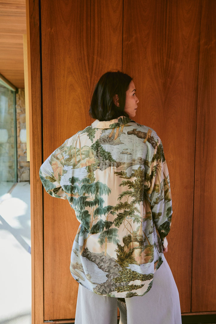 Rivers and Trees Natural Oversized Shirt