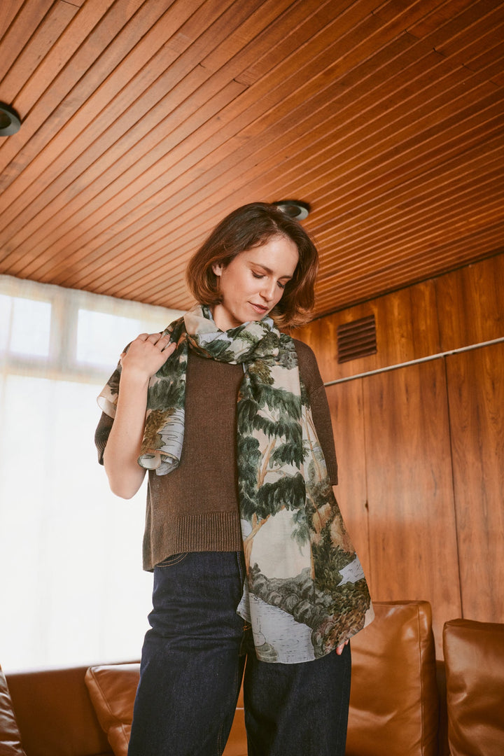 Rivers and Trees Natural Scarf