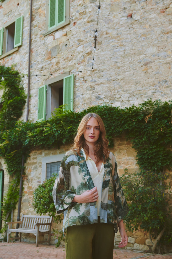 Rivers and Trees Natural Kimono