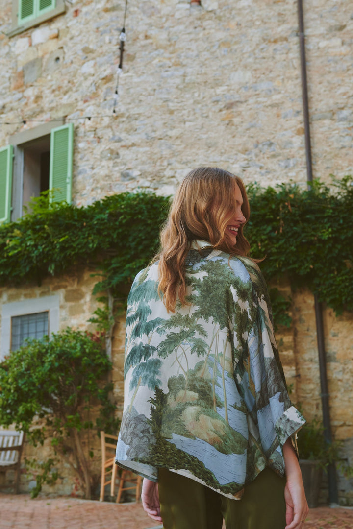 Rivers and Trees Natural Kimono