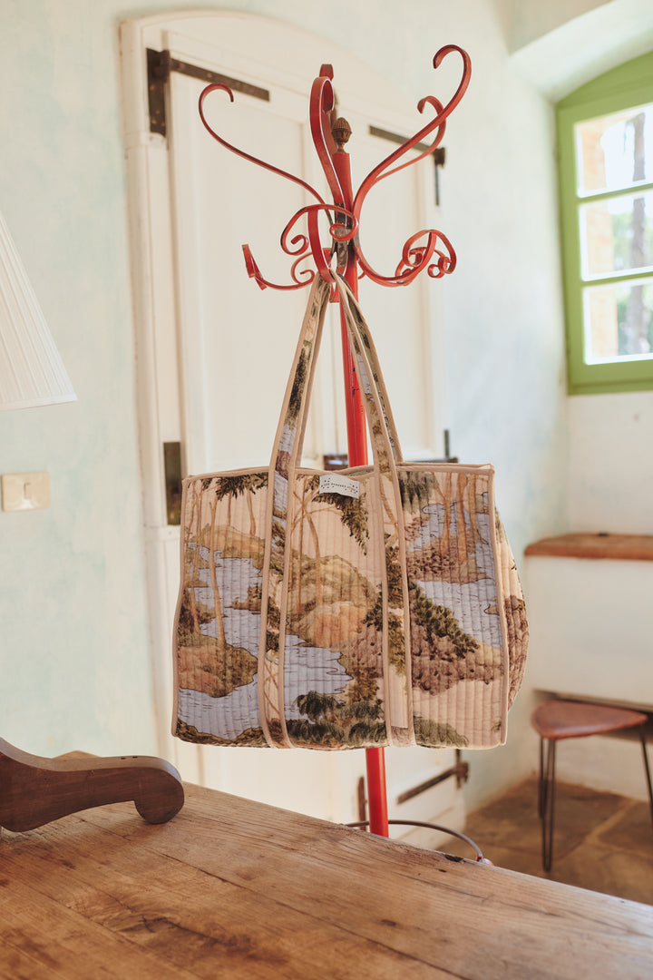 Rivers and Trees Velvet Tote Bag