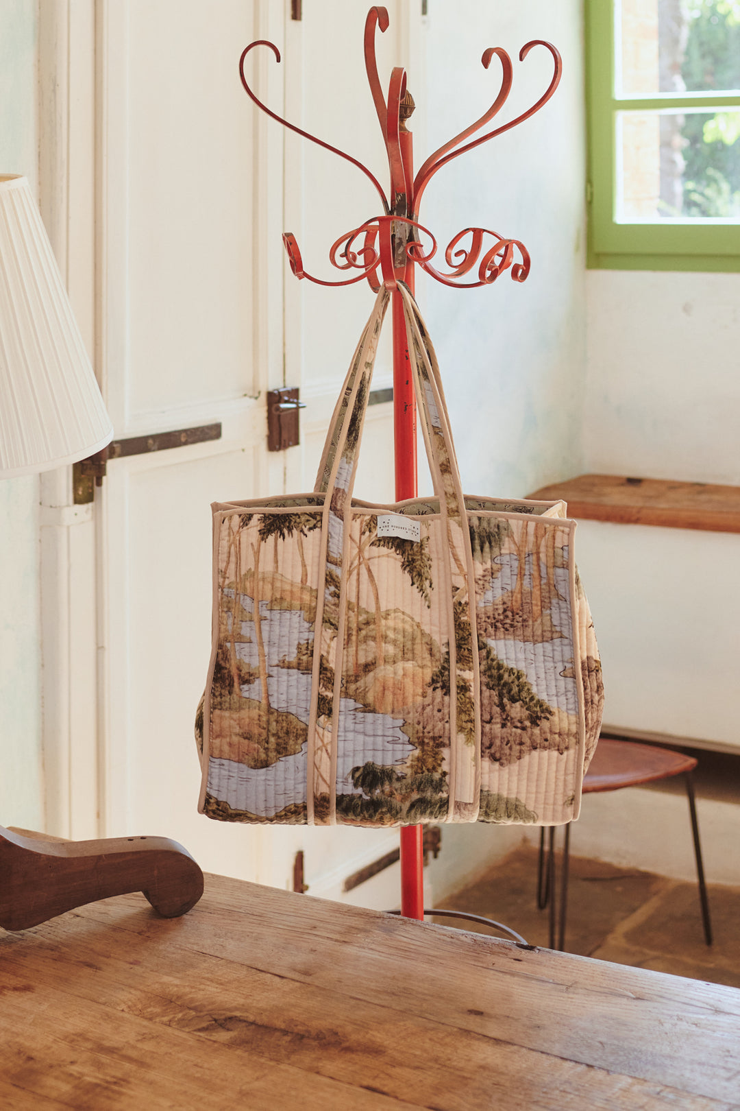 Rivers and Trees Velvet Tote Bag