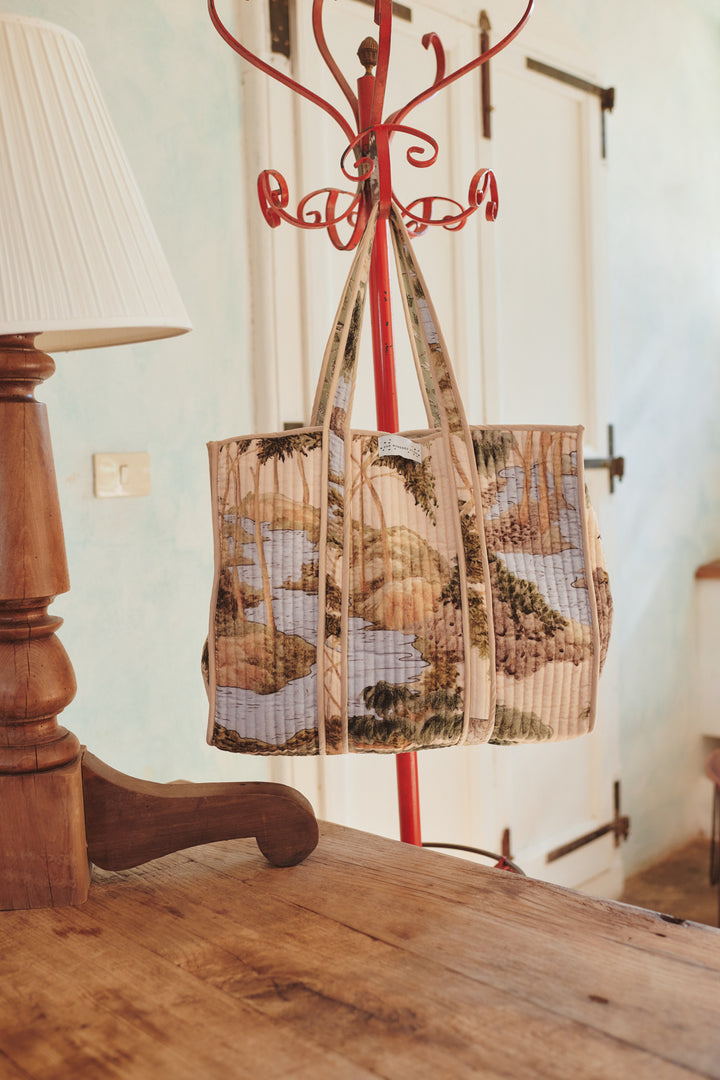 Rivers and Trees Velvet Tote Bag