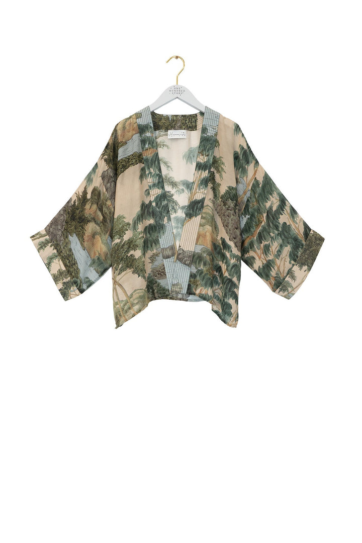Rivers and Trees Natural Kimono