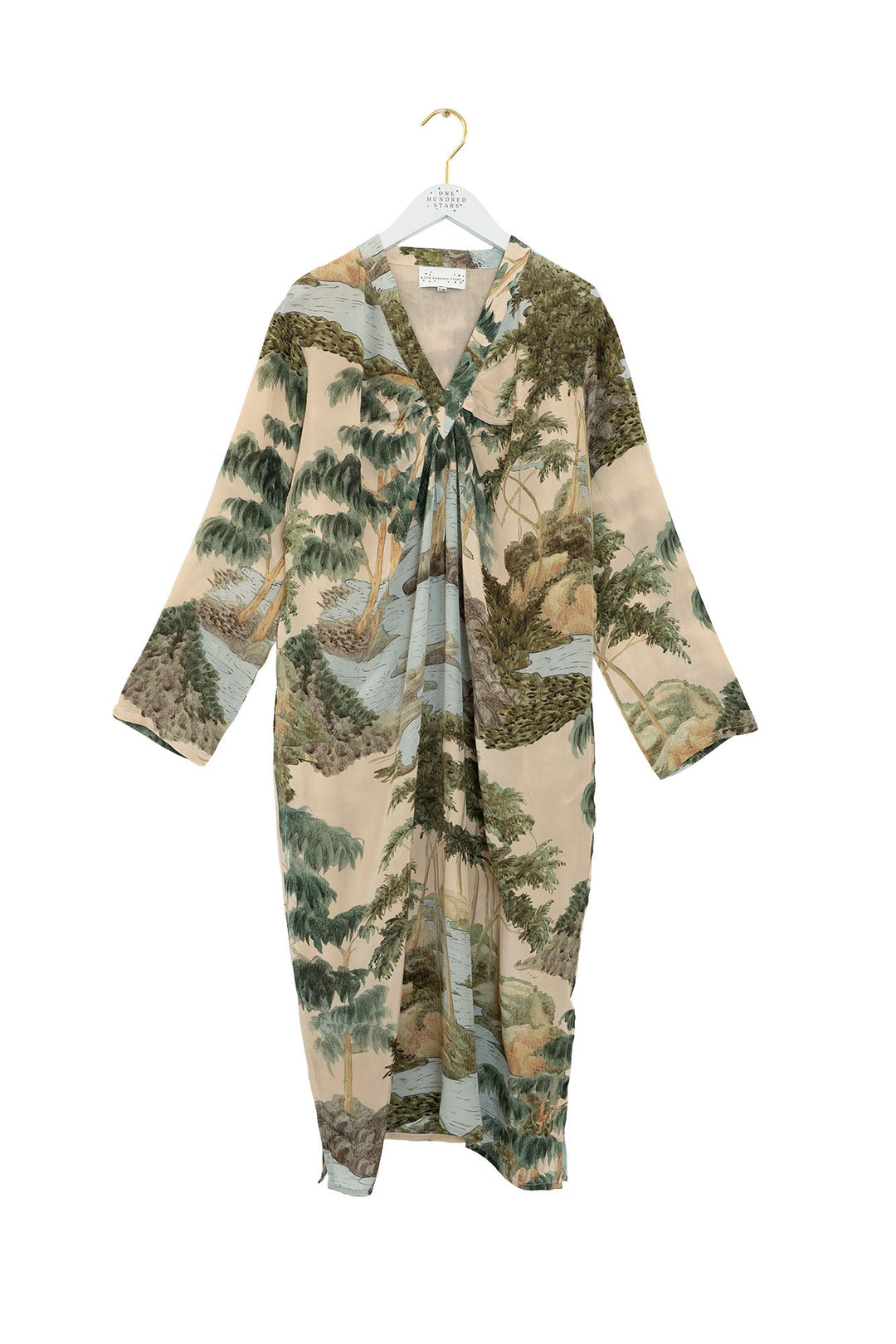 Rivers and Trees Natural Midi Dress