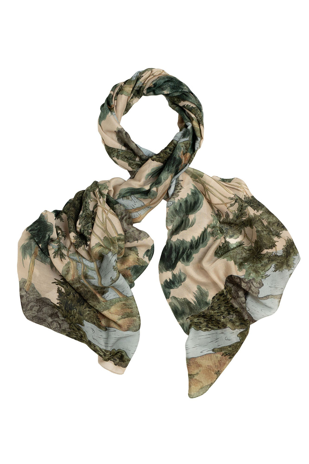 Rivers and Trees Natural Scarf