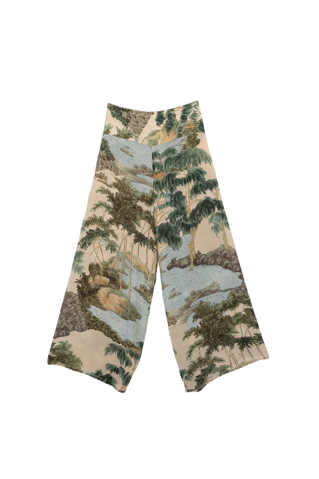 Rivers and Trees Natural Crepe Palazzo Pants