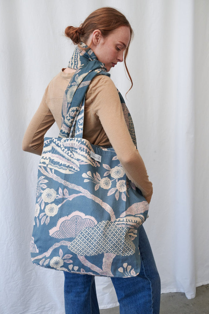 Rosa Blue Canvas Bag