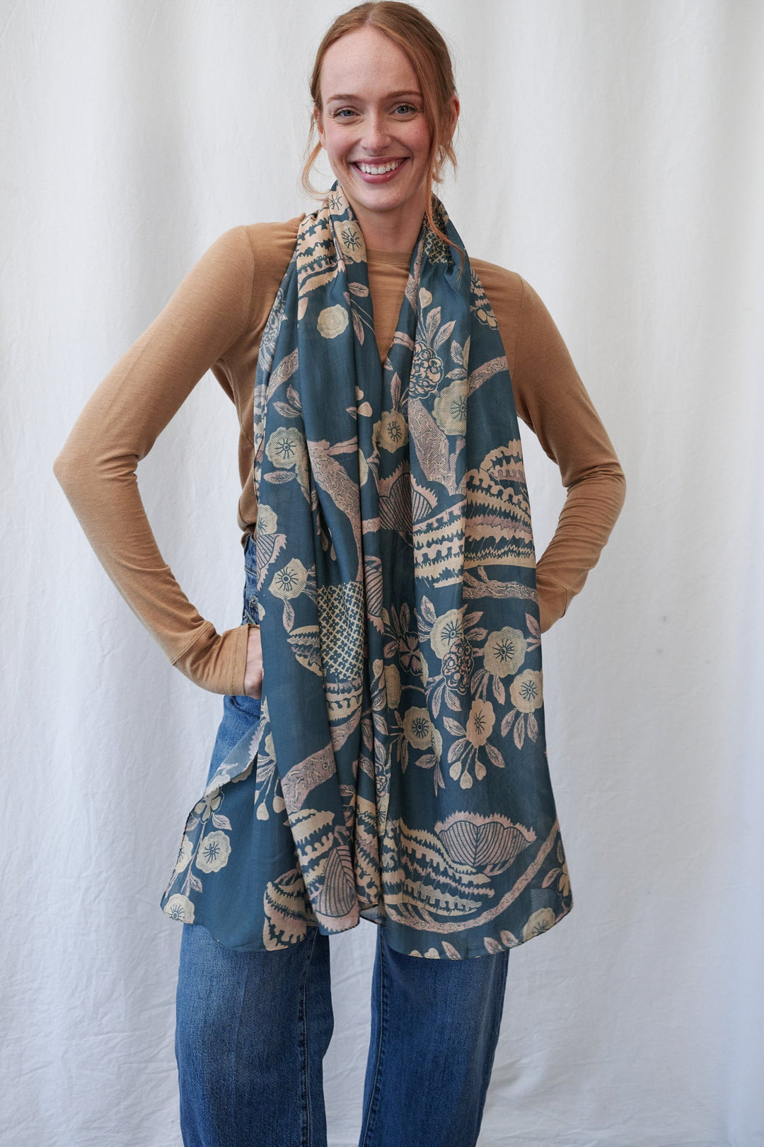 Rosa Blue Scarf