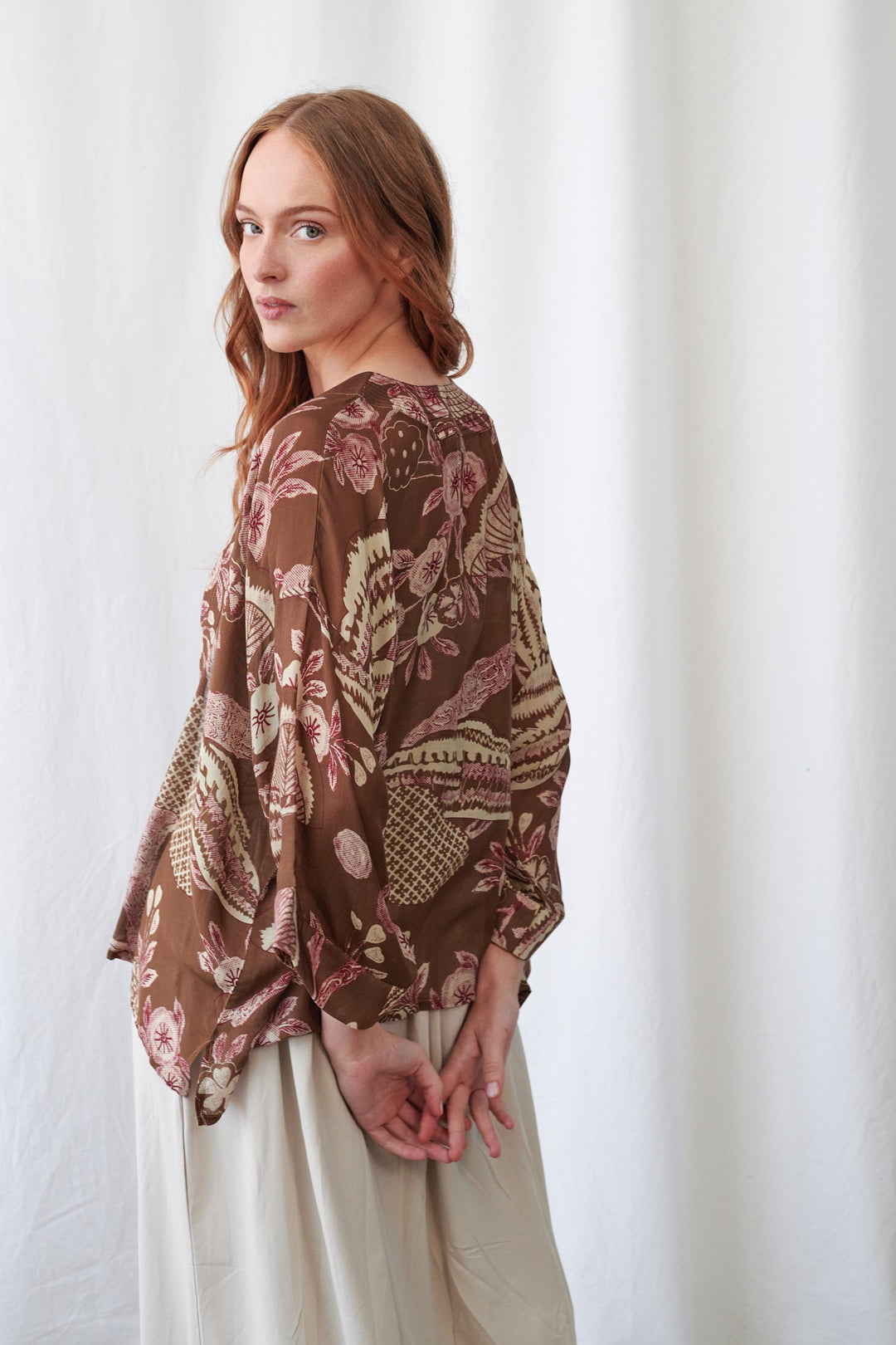 Rosa Brown Kimono