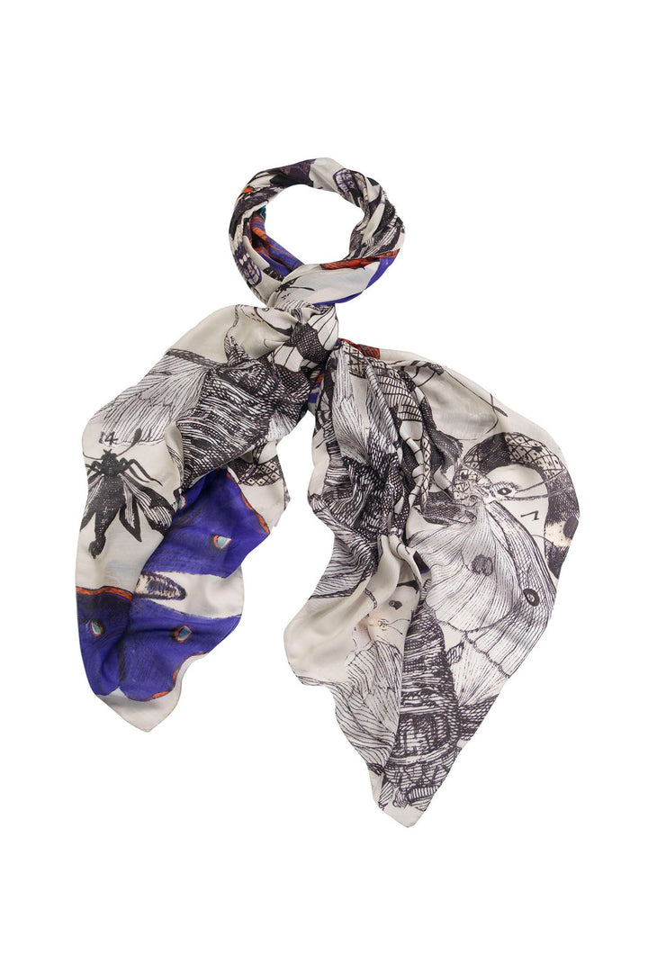 Butterflies Cobalt Scarf