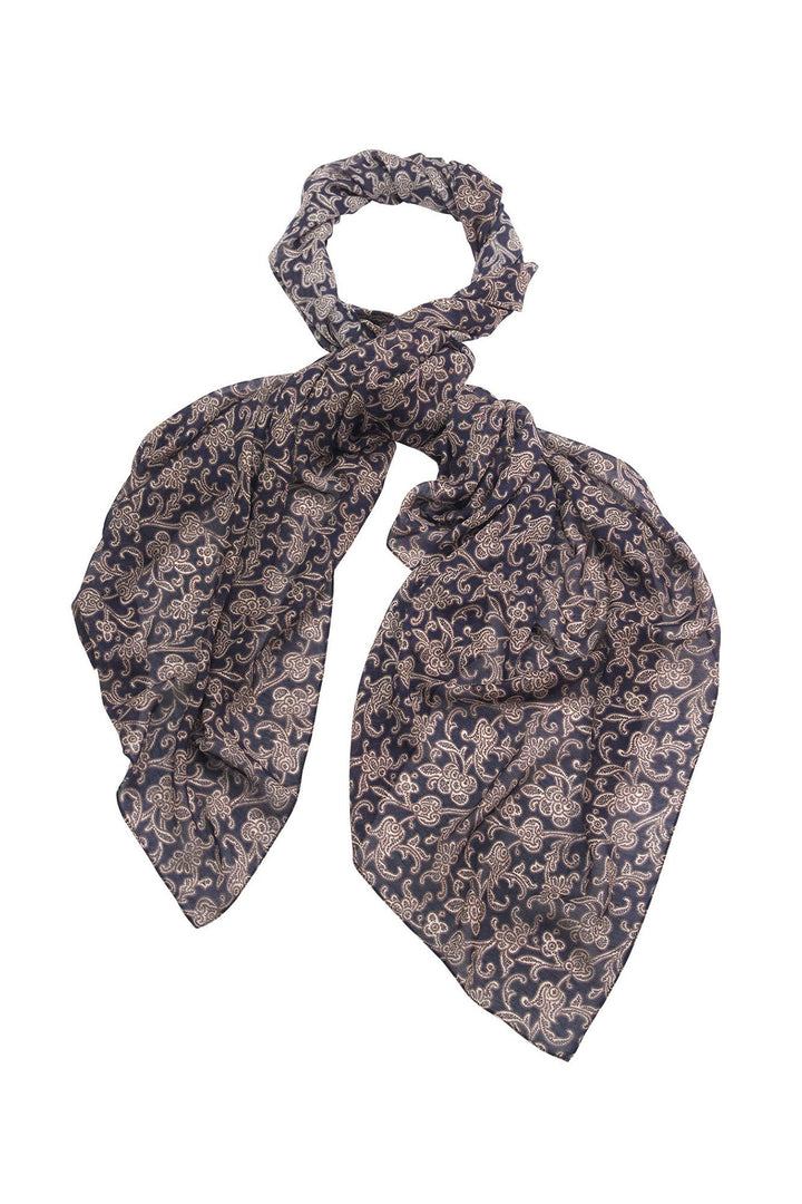 Floral Paisley Blue Scarf