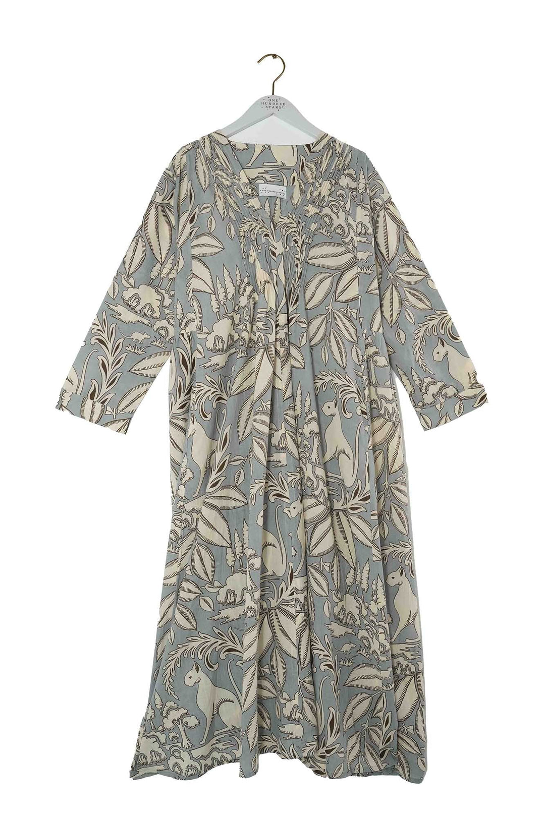 Sphinx Grey Pinch Pleat Dress