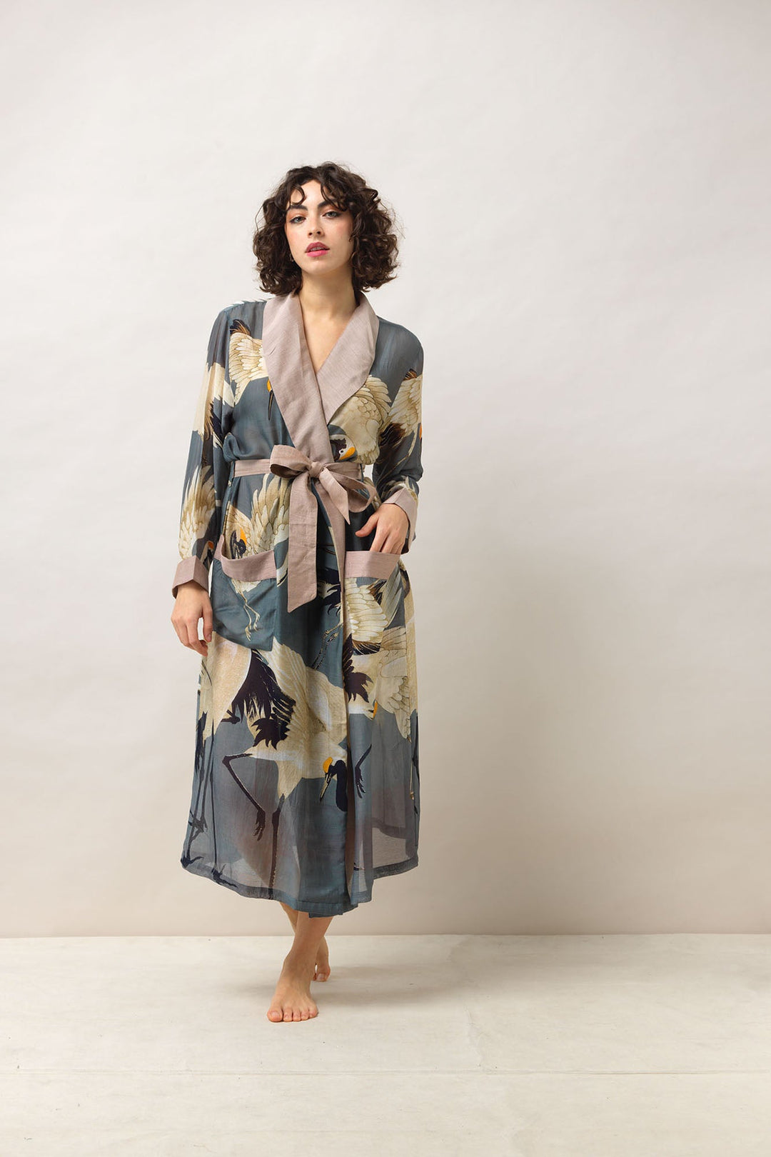 Stork Slate Gown