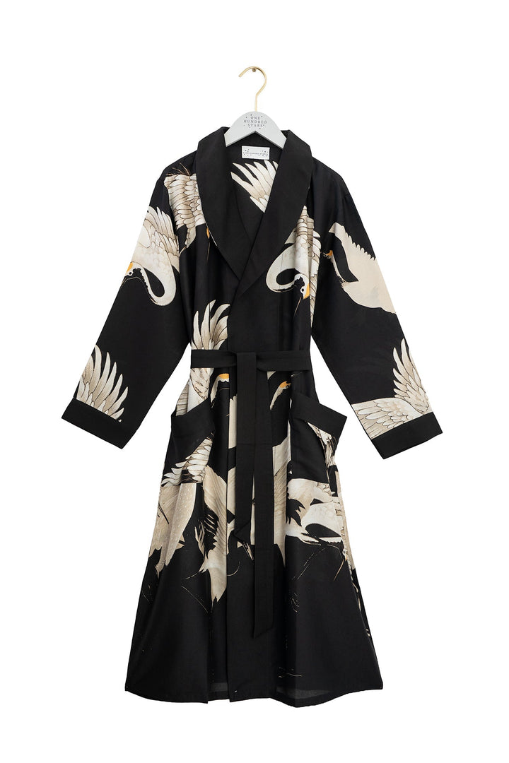Stork Black Heavy Modal Gown