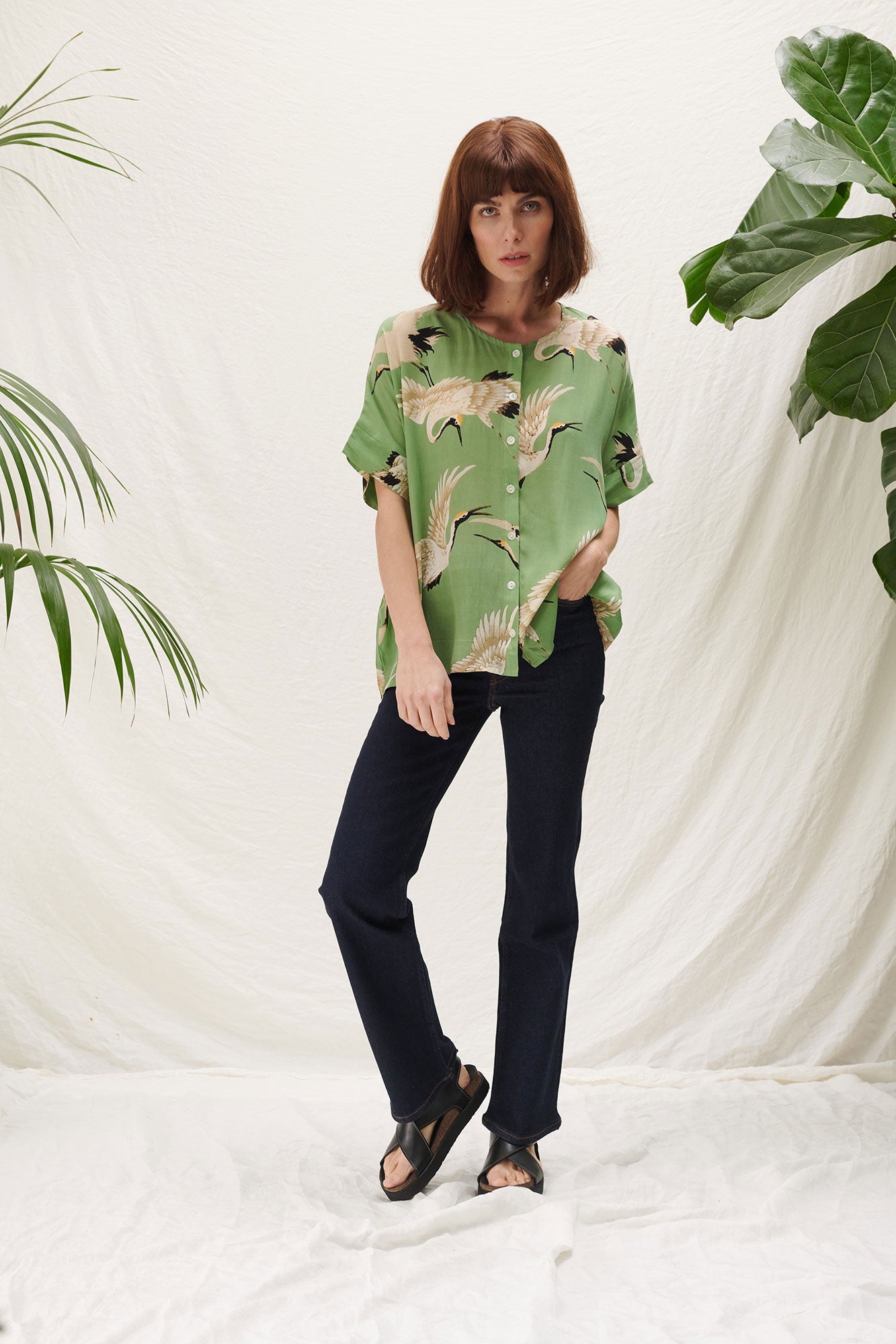 ONE HUNDRED STARS ストーク ピーグリーン レイチェル ドレス One Hundred Stars Stork Pea Green Rachel Dress – Armed
