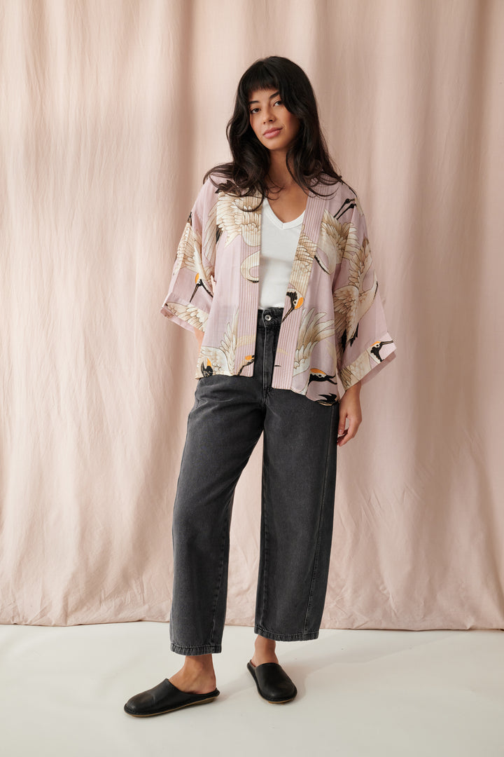 Stork Plaster Pink Kimono
