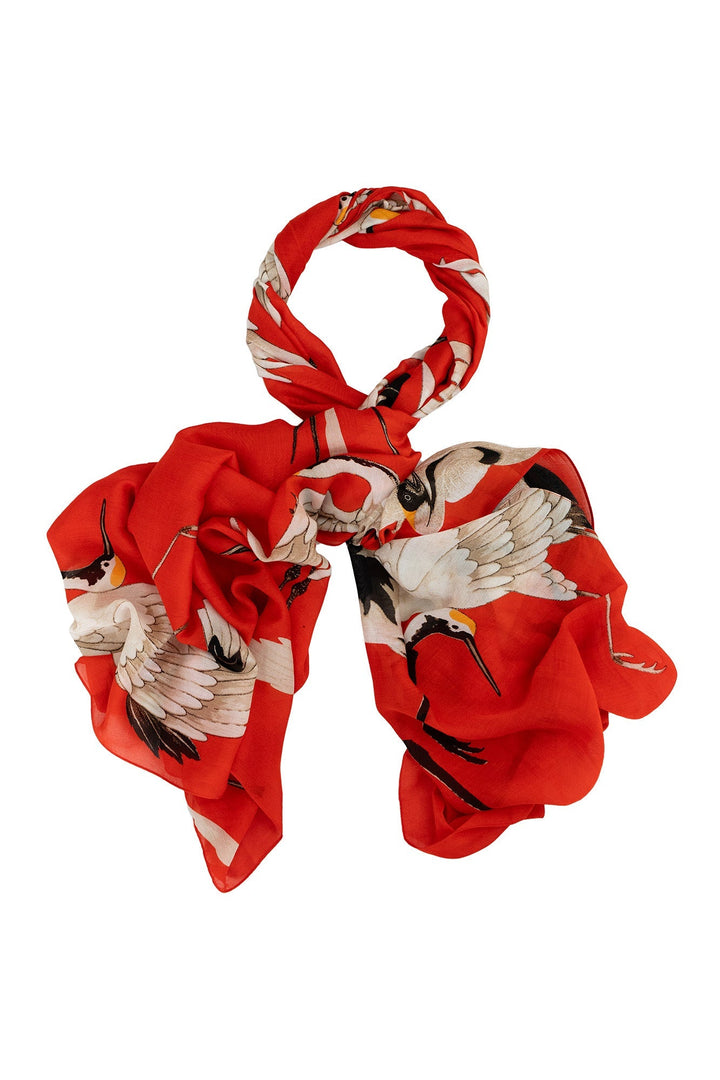 Stork Scarlet Scarf - One Hundred Stars