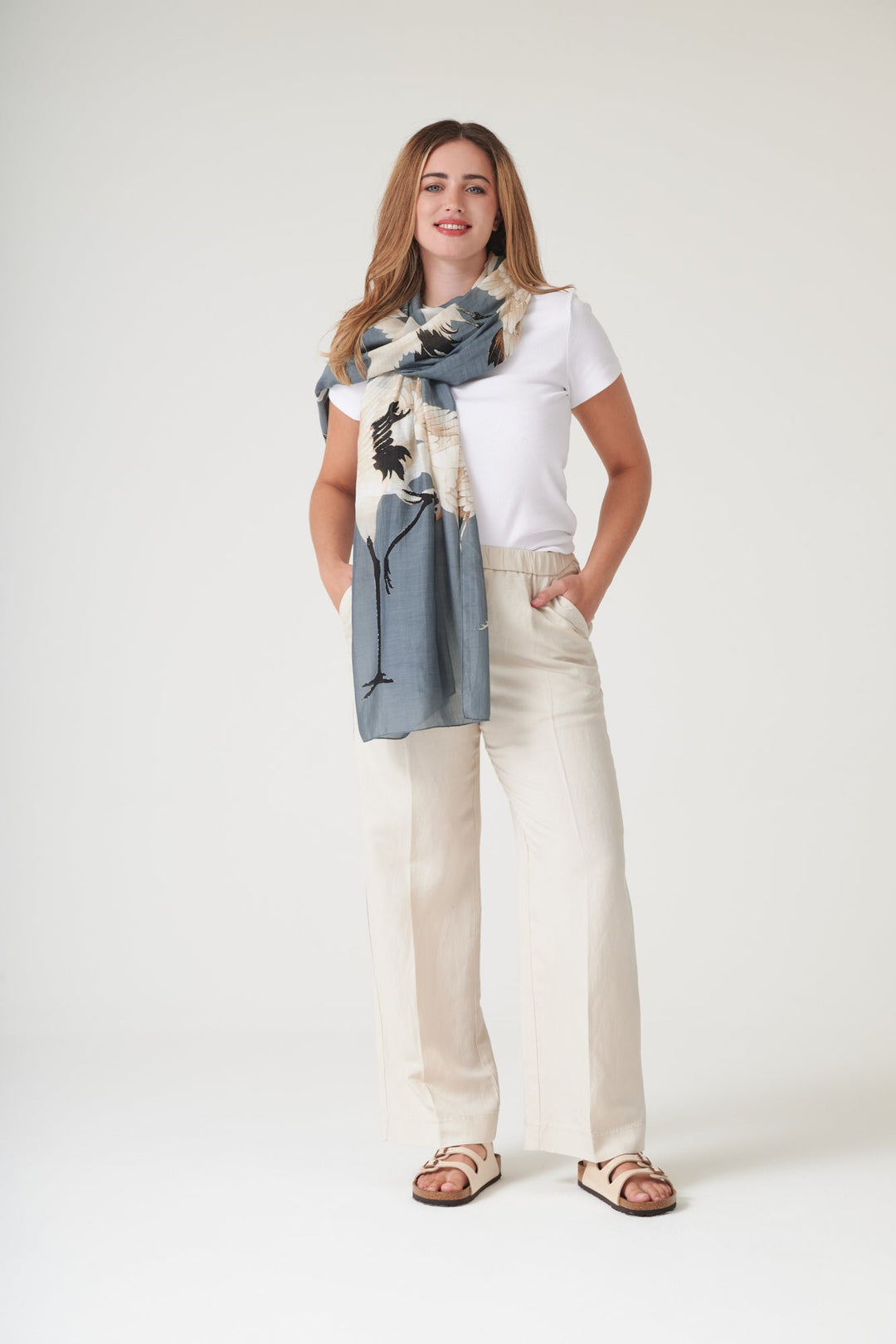 Stork Slate Grey Scarf