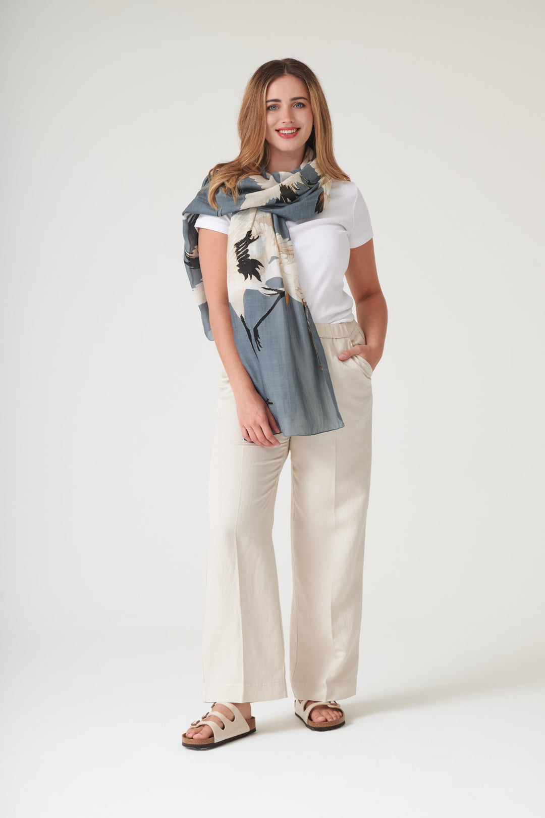 Stork Slate Grey Scarf