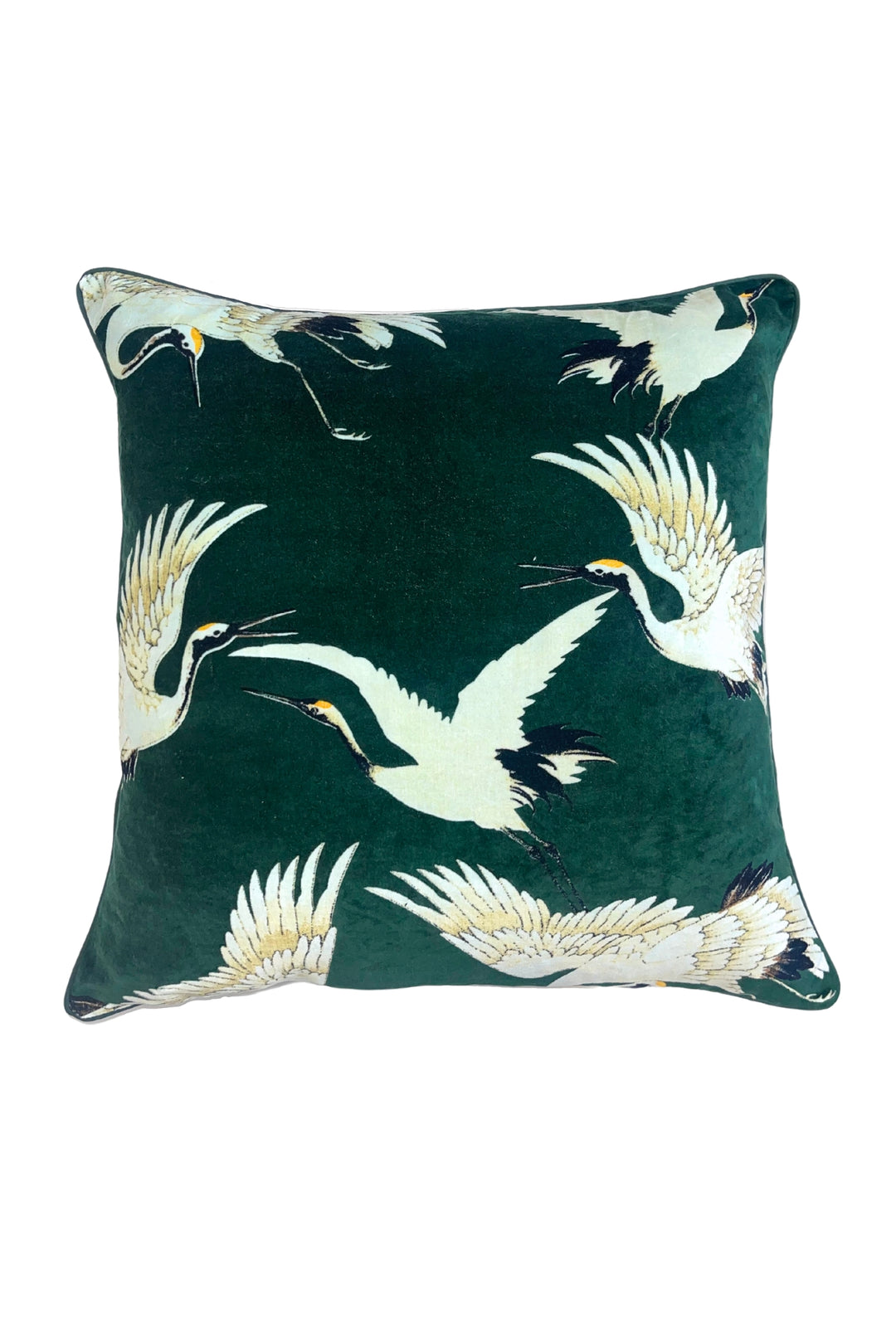 Stork Forest Square Velvet Cushion