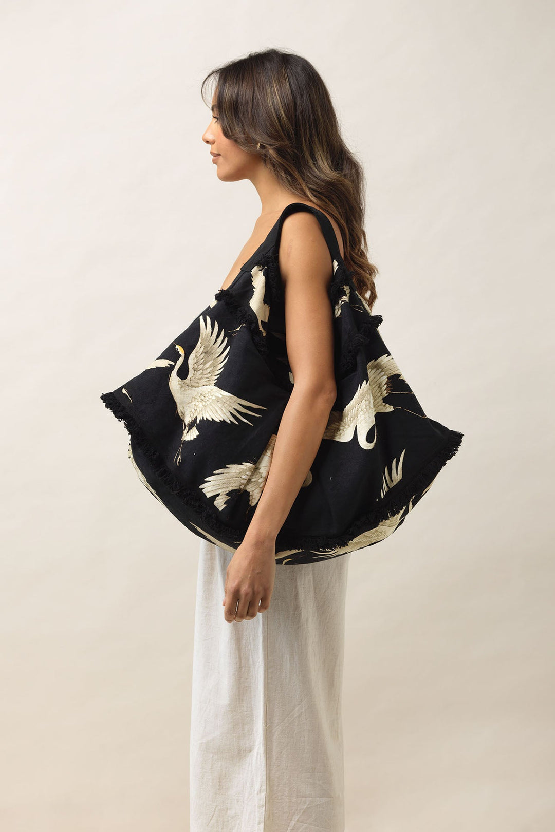 Stork Black Slouch Bag