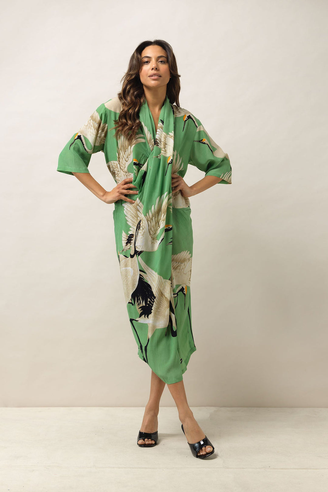 Stork Pea Green Rachel Dress