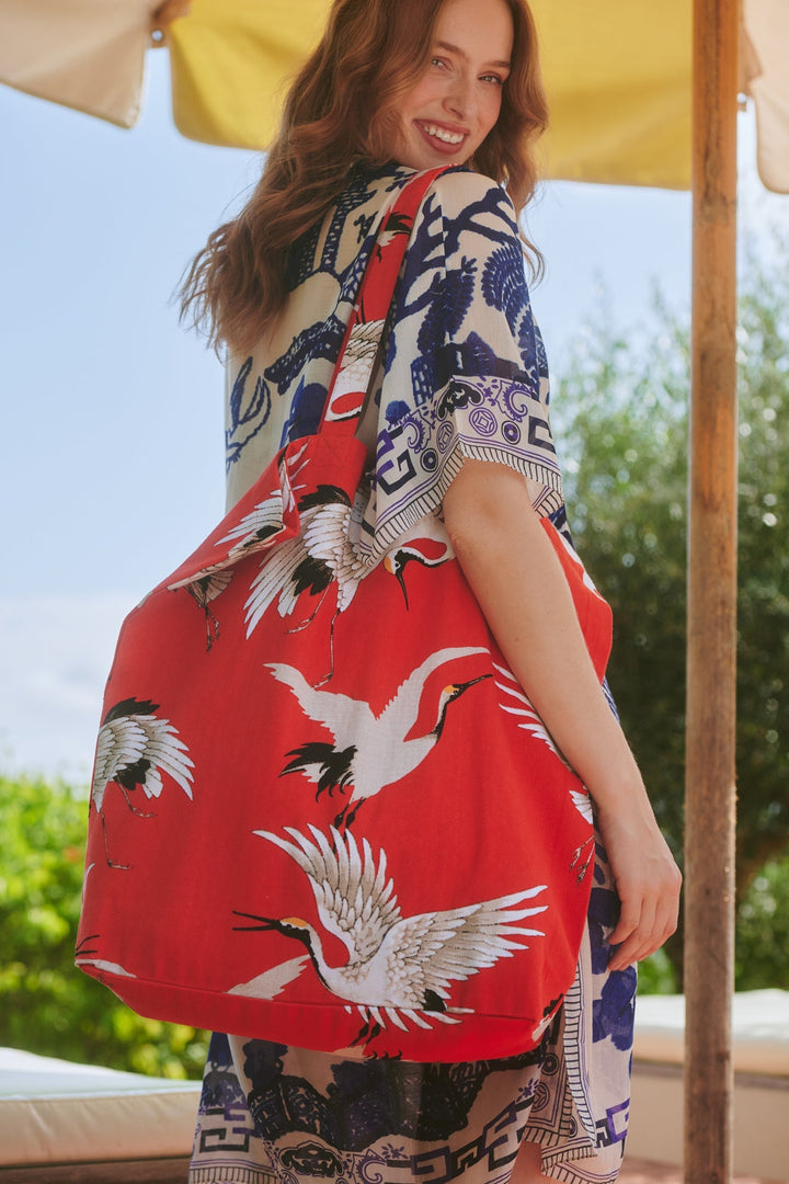 Stork Scarlet Canvas Bag - One Hundred Stars