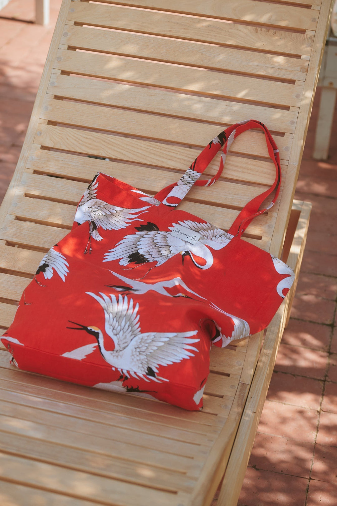 Stork Scarlet Canvas Bag - One Hundred Stars