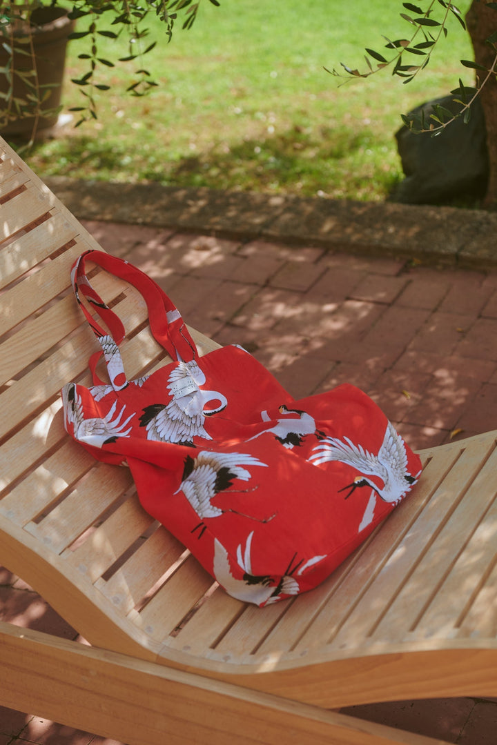 Stork Scarlet Canvas Bag - One Hundred Stars