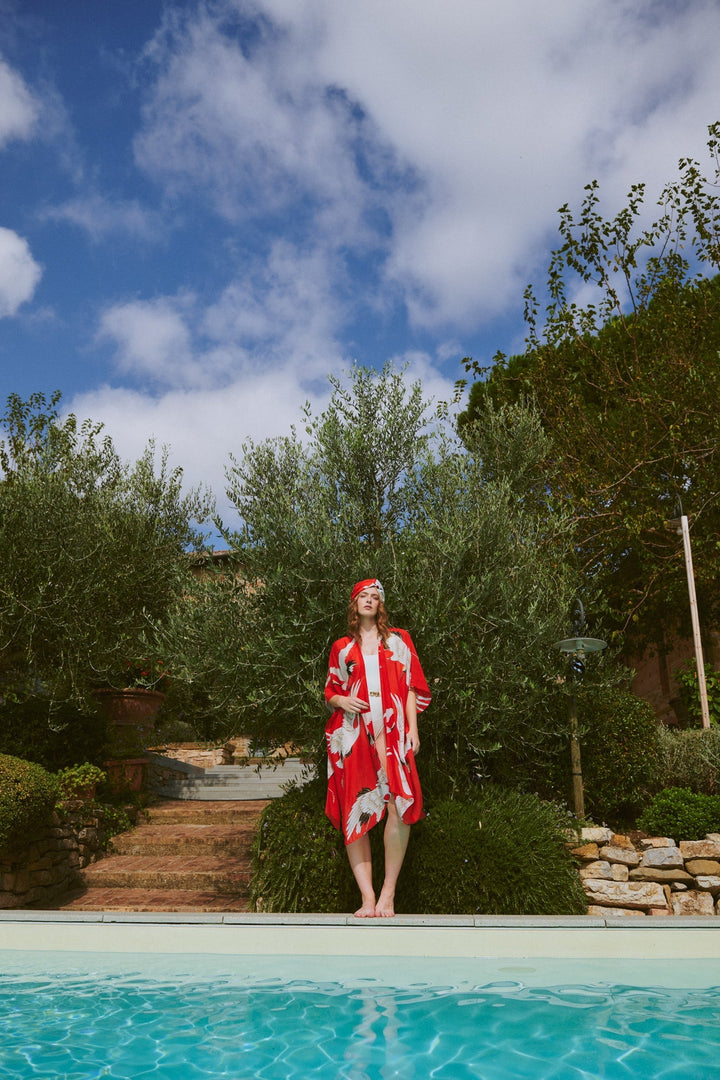 Stork Scarlet Throwover - One Hundred Stars