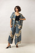 Stork Slate Crepe Palazzo Pants