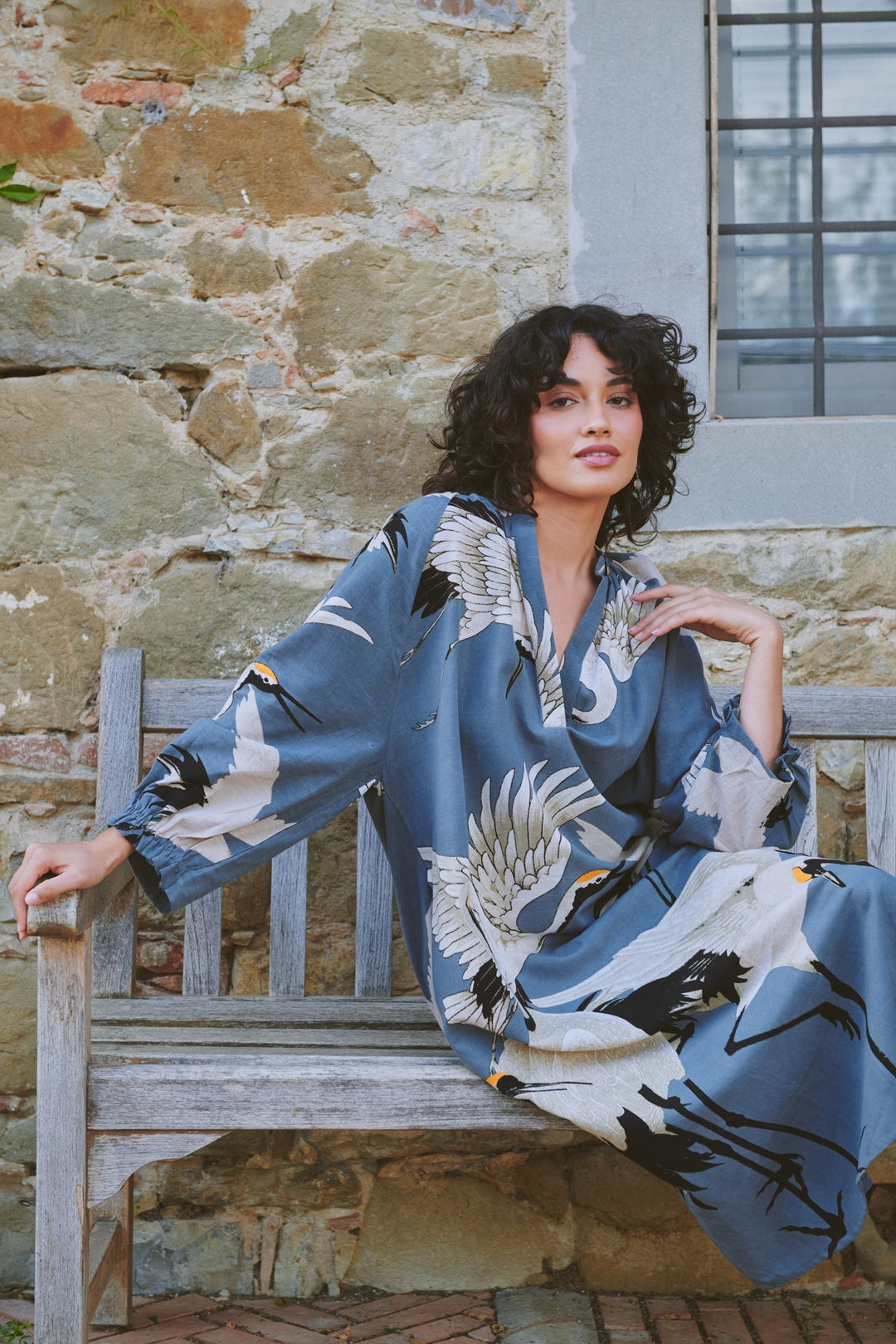 Stork Slate Raglan Dress - One Hundred Stars