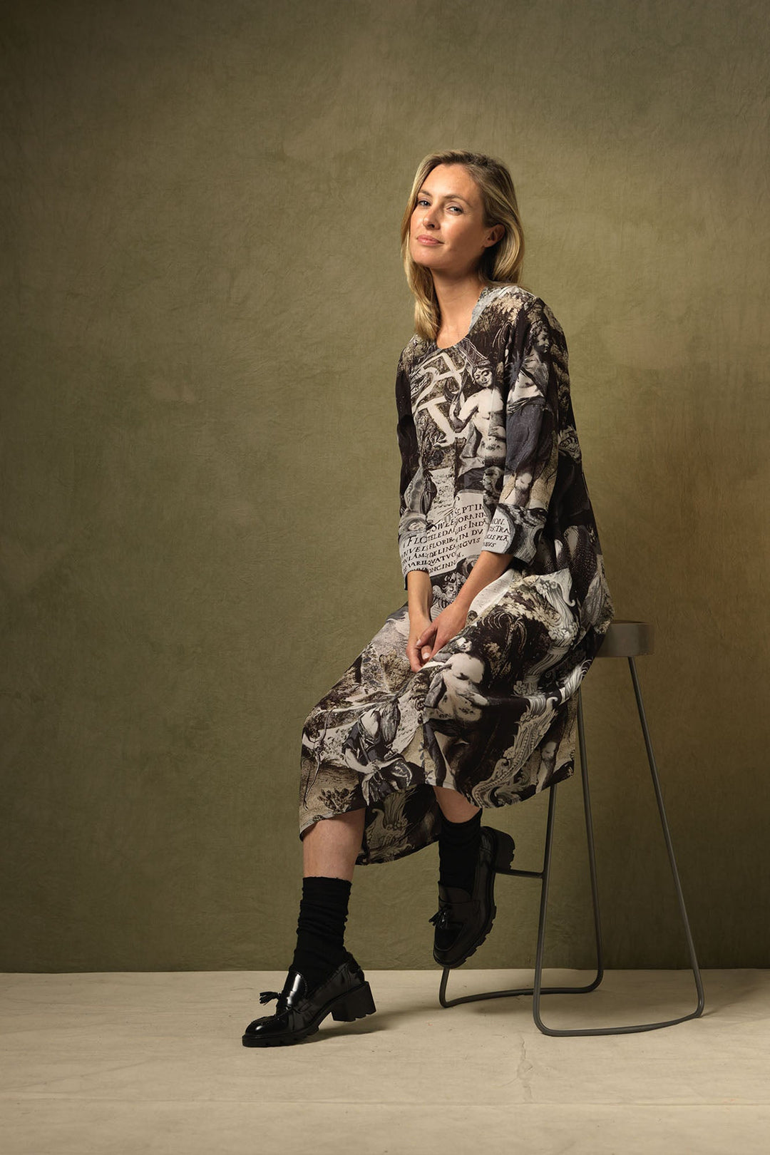 Sunburst Grey Asymmetric Dress - One Hundred Stars