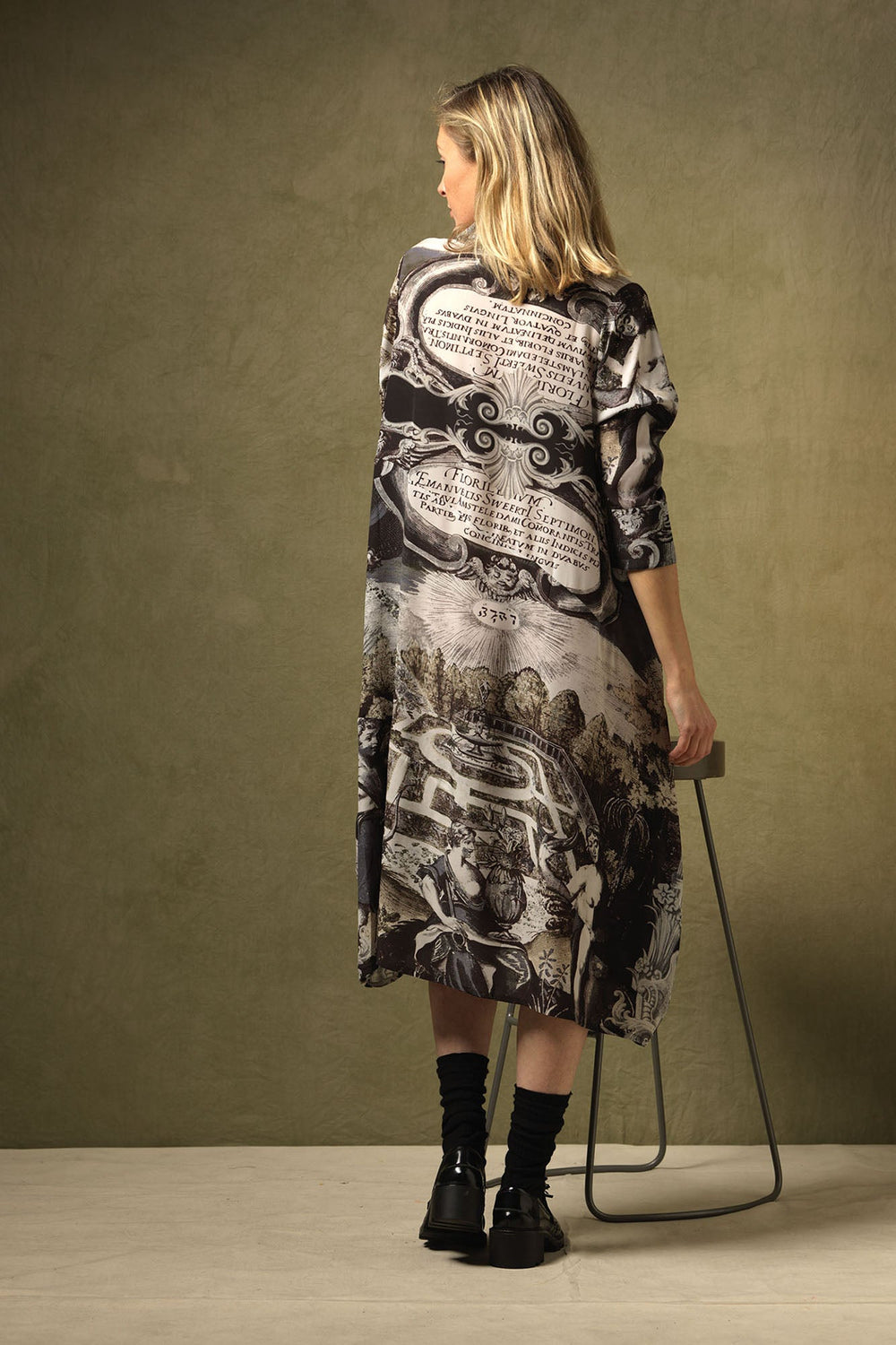 Sunburst Grey Asymmetric Dress - One Hundred Stars