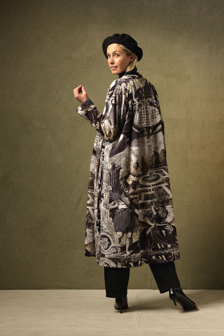 Sunburst Grey Velvet Duster - One Hundred Stars
