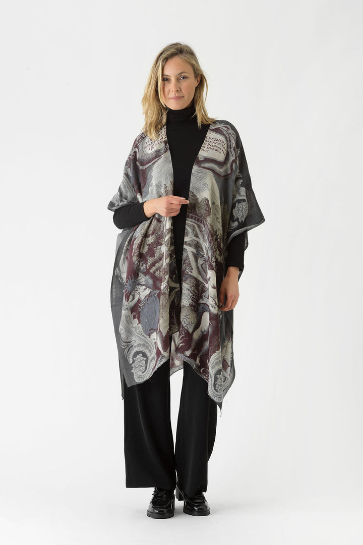 Sunburst Grey Wool Throwover