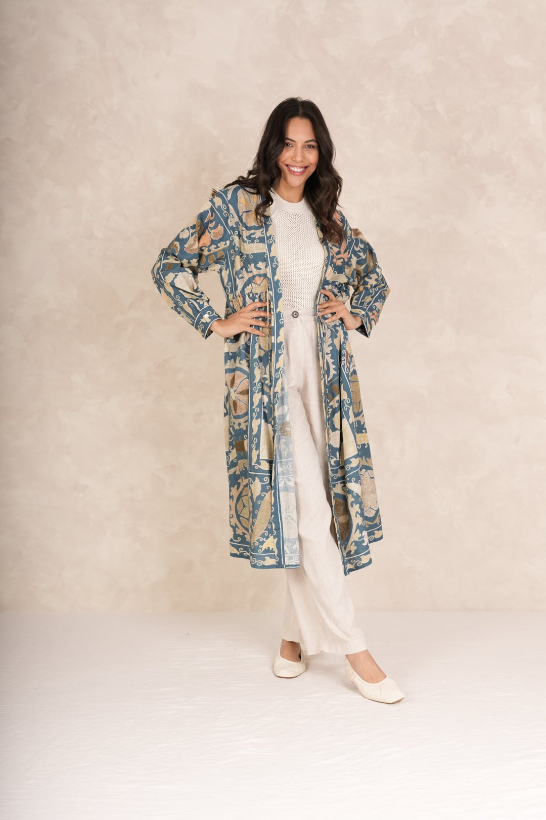 Susani Blue Duster Jacket