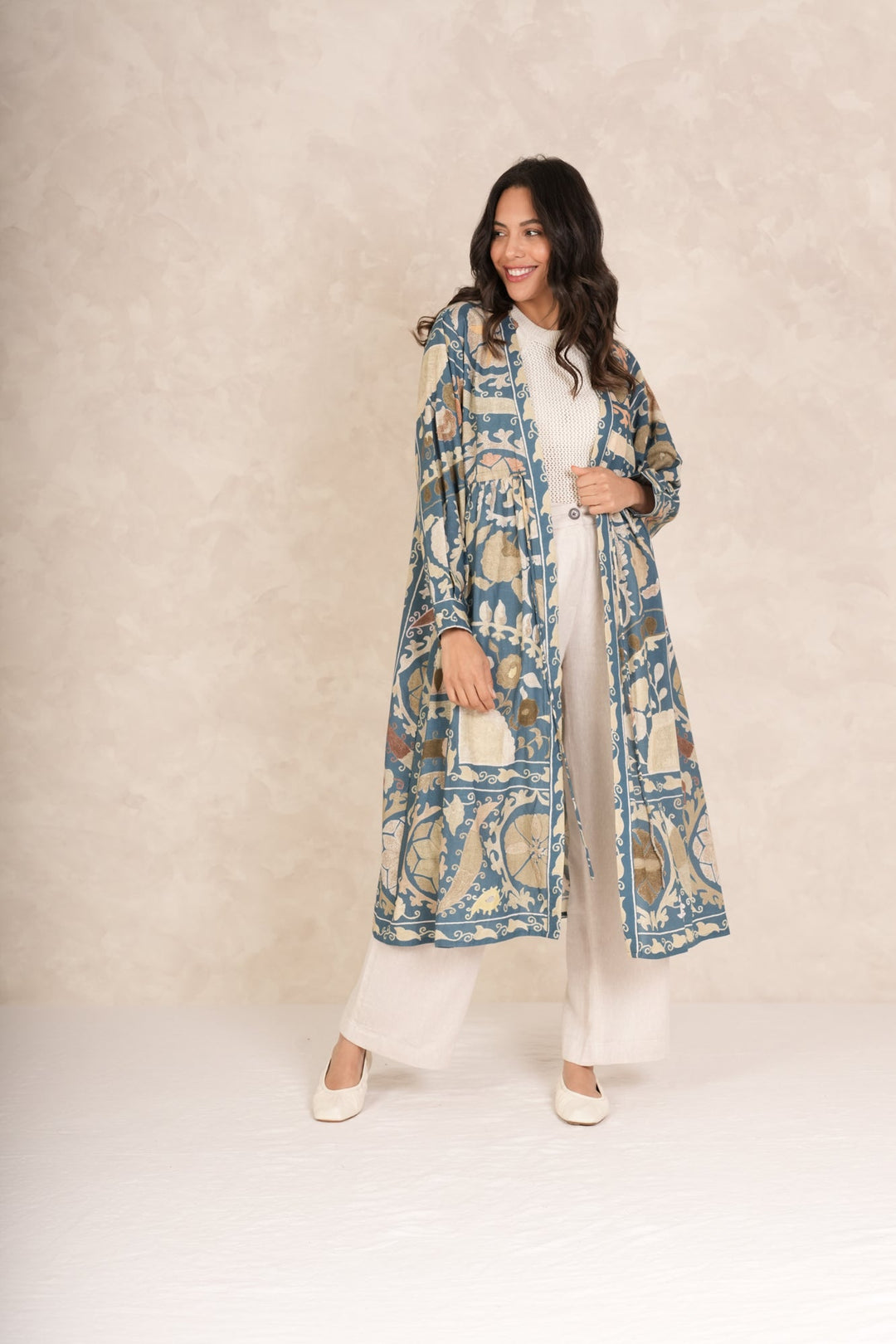 Susani Blue Duster Jacket
