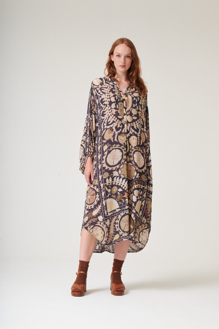 Susani Charcoal Crepe Darcy Dress