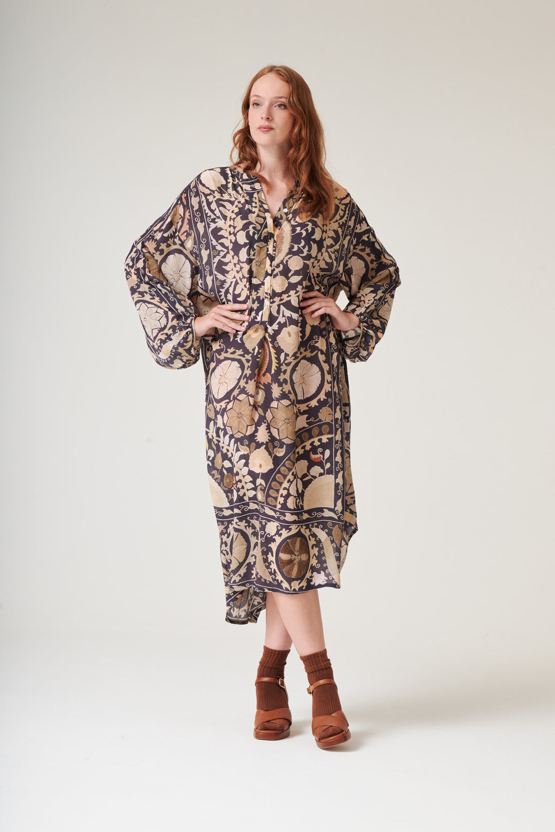 Susani Charcoal Crepe Darcy Dress