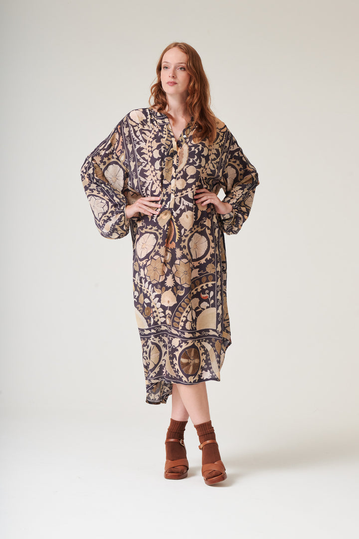 Susani Charcoal Crepe Darcy Dress