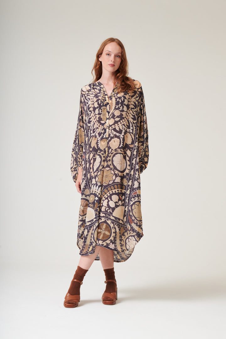 Susani Charcoal Crepe Darcy Dress
