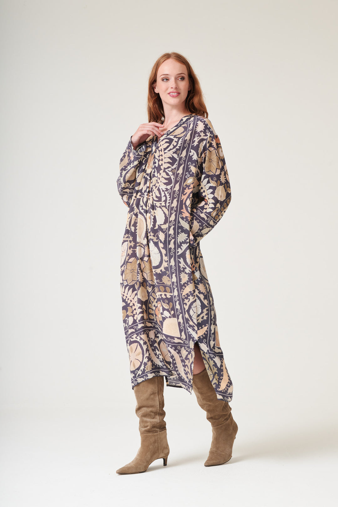 Susani Charcoal Midi Dress