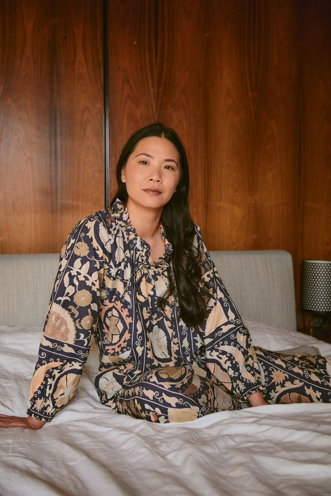 Susani Charcoal Poplin Pyjama Set