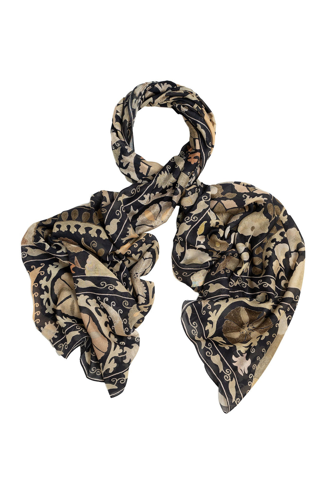Susani Charcoal Scarf