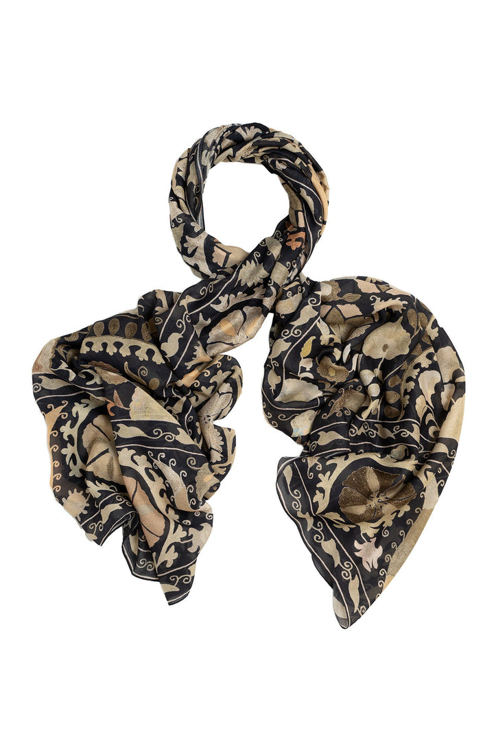 Susani Charcoal Scarf